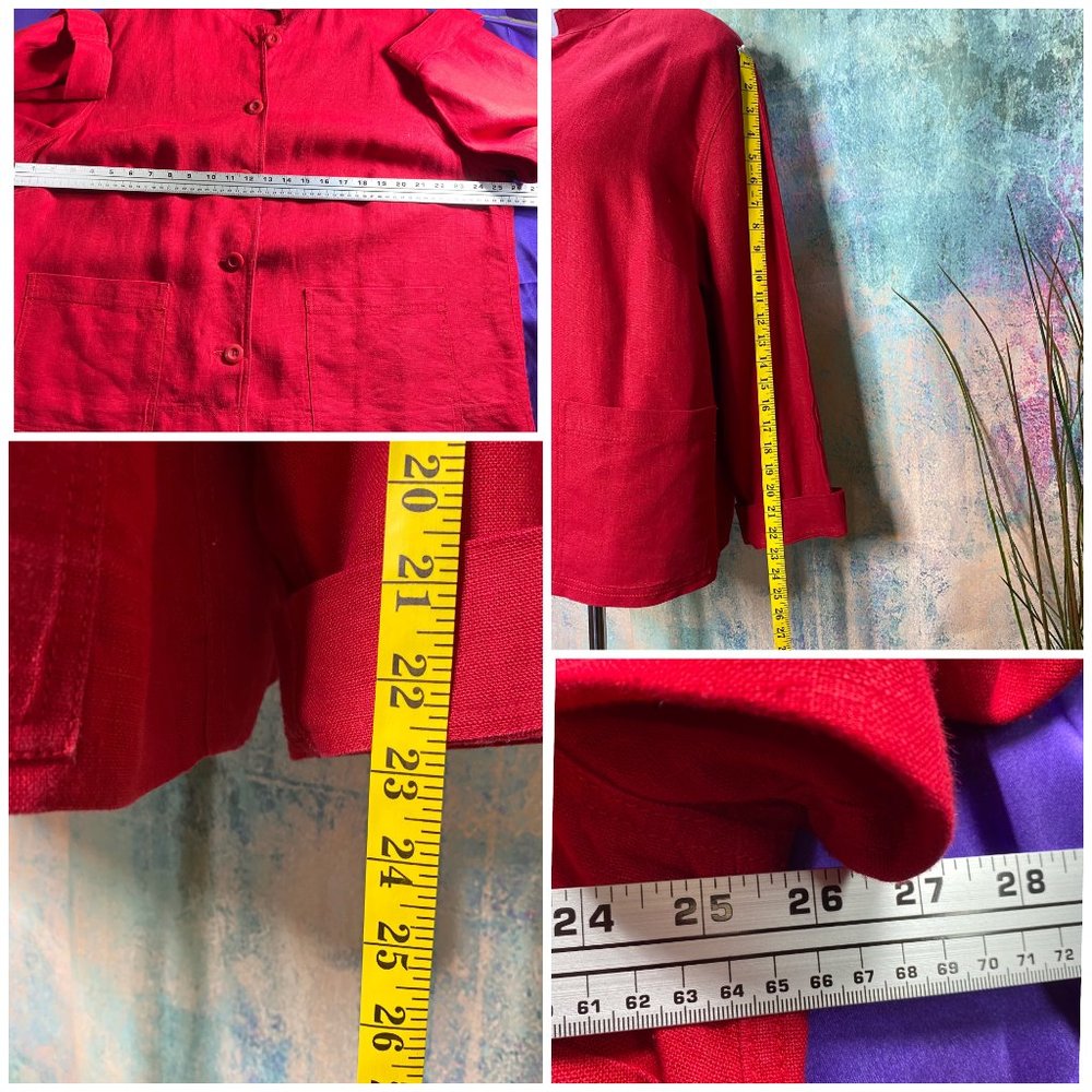 📌Liz Claiborne Elegant Linen Blazer - Jacket - Picture 4 of 8